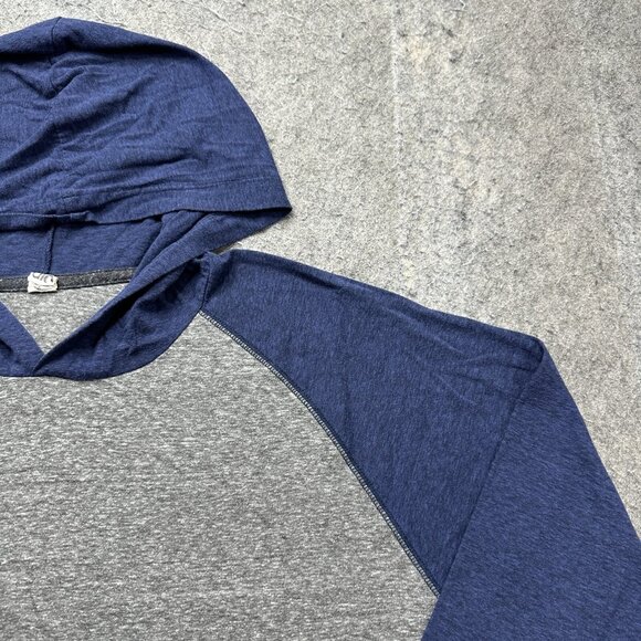 ALO Performance Hoodie Men 2XL Gray Blue Tri-Blend Lightweight Pullover - Picture 4 of 14